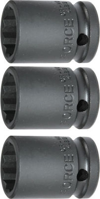 Force Socket Pneumatic Phillips with Square Drive 1/2" Diameter 18mm