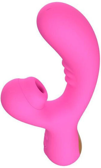 Action No 20 G-spot Vibratior with Suction Δονητής Rabbit 22.2cm Pink