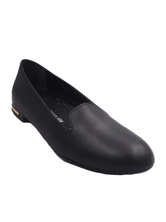 Step Shoes Leather ballerina in black color (15004-00)