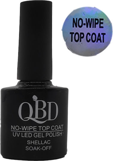 QBD No Wipe Top Coat for Semi-Permanent Nail Polish 10ml