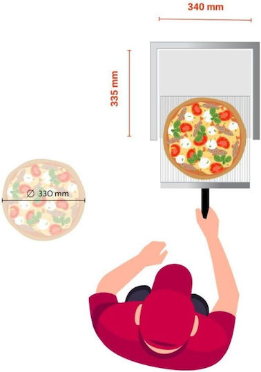 RM Gastro Electric Pizza Oven Air Heater 1.75kW 50.5x41x21.5cm