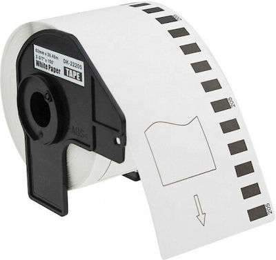 DK-22205 Ταινία Ετικετογράφου 30.4m x 66mm σε Λευκό Χρώμα