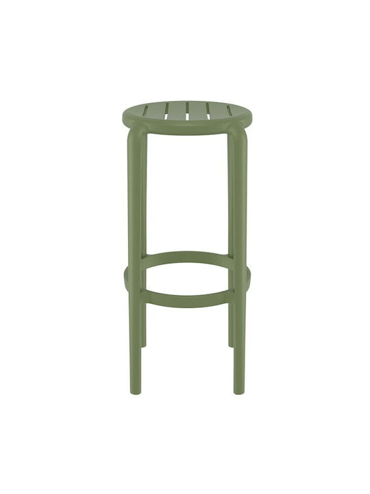 Stool for Bar Outdoor Tom Olive Green 36x36x75cm
