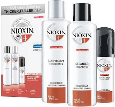 Nioxin 4 Haarpflegeset gegen Haarausfall mit Shampoo 3Stück