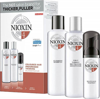 Nioxin Kit 4 For Fine Hair Haarpflegeset gegen Haarausfall mit Shampoo 3Stück