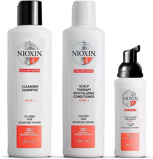 Nioxin Seturi Pentru Par Tratamente Împotriva Căderii Părului Pentru Păr Vopsit Cu Șampon Și Balsam 3 Bucăți