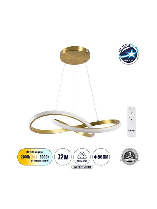 GloboStar Dexter Pendant Light Gold 56x56x14cm