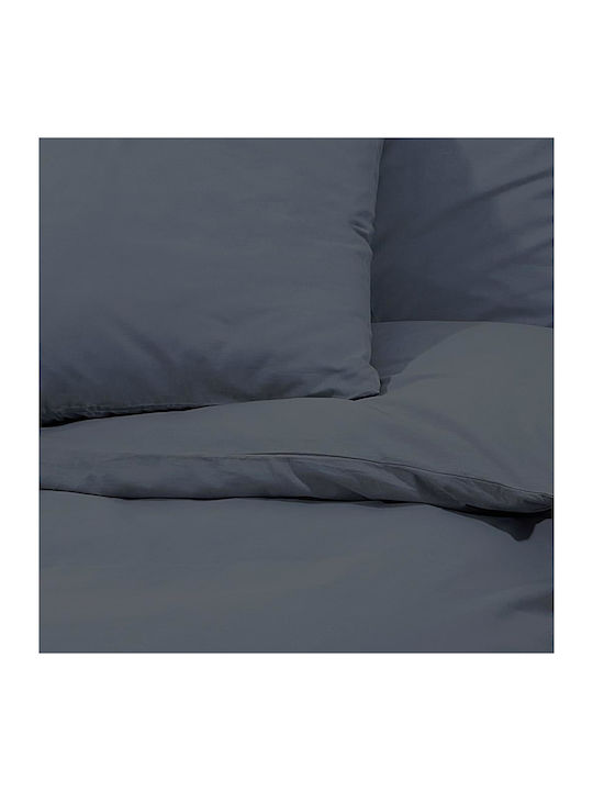 vidaXL Set Husă de Pilotă King Size cu 2 Fețe de Pernă 260x240 Gri