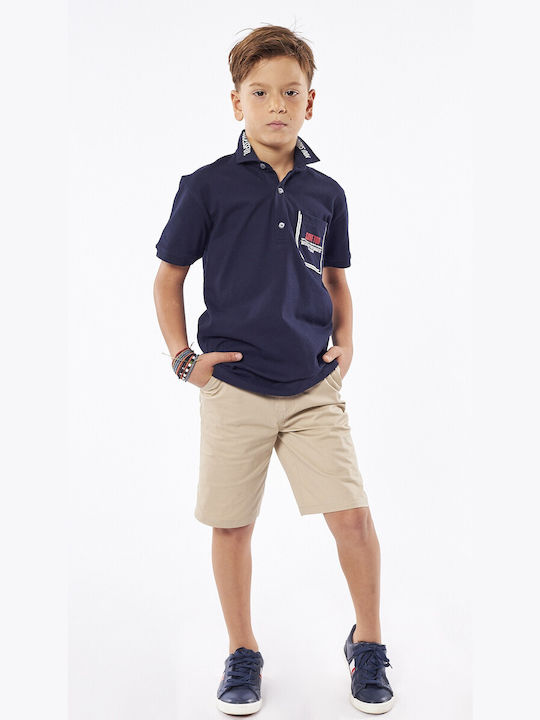 Hashtag Kids Polo Short Sleeve Navy Blue