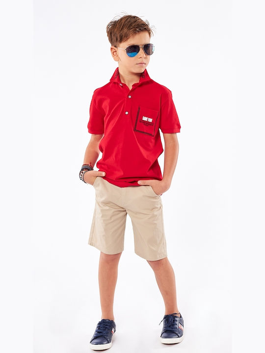 Hashtag Kids Polo Short Sleeve Red