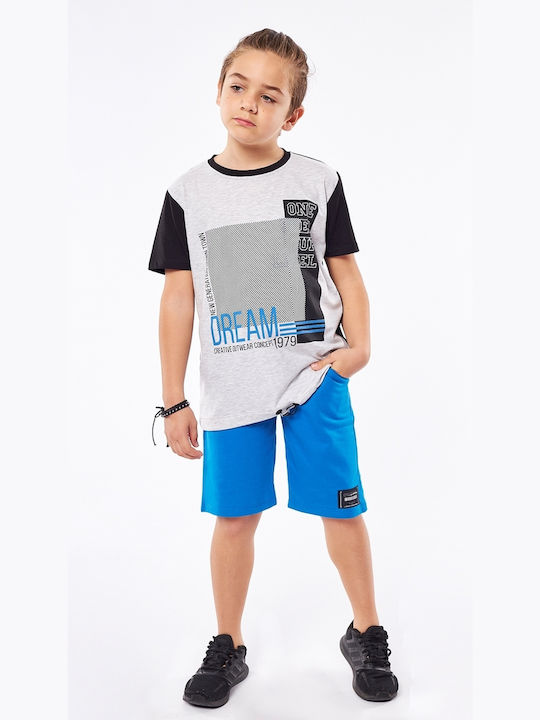 Hashtag Kinder Set mit Shorts Sommer 2Stück Blau Dream