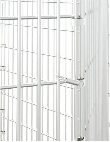 vidaXL 171577 Galvanized Steel Cage for Rabbits 54x54x80cm
