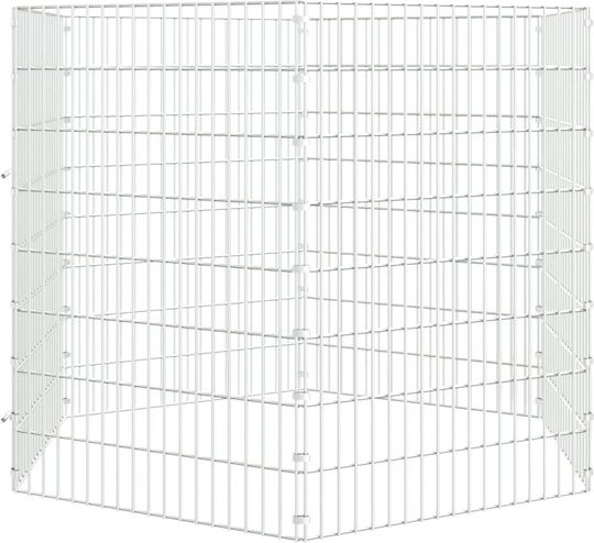 vidaXL 171577 Galvanized Steel Cage for Rabbits 54x54x80cm