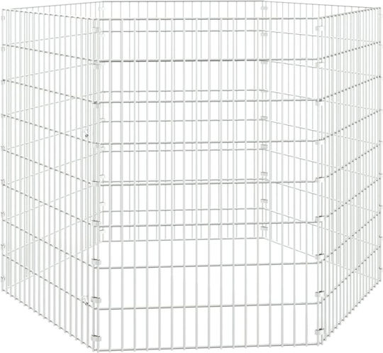 vidaXL 171577 Galvanized Steel Cage for Rabbits 54x54x80cm