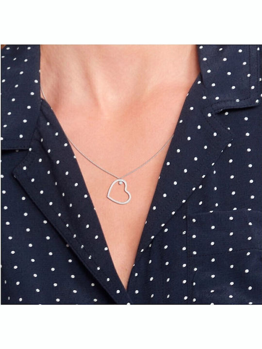 Tommy Hilfiger Necklace with design Heart from Gold Plated Steel with Zircon