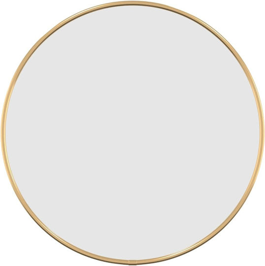 vidaXL Wall Mirror with Gold Plastic Frame Diameter 40cm 1pcs