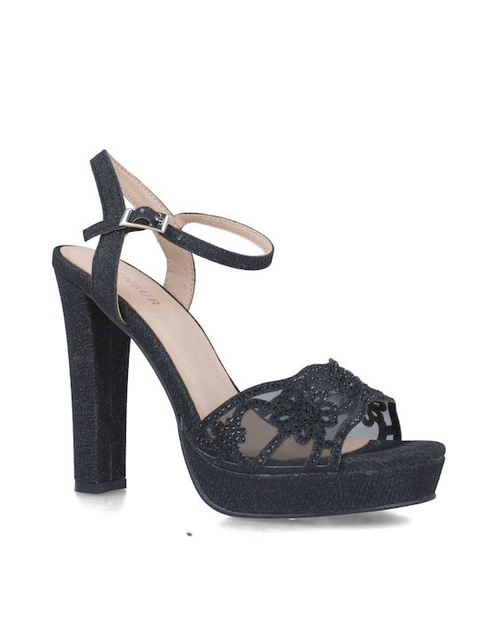 Menbur Women's Sandals In Black Colour 23643-01