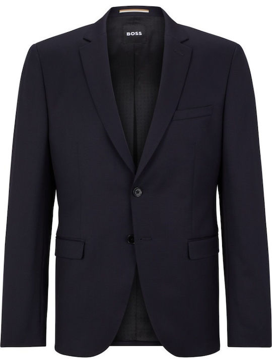Men's Winter Suit Jacket Slim Fit Blue