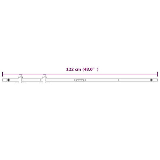 vidaXL Schiebetürmechanismus 122cm Weiß