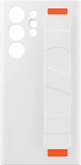 Samsung Silicone Grip Back Cover Silicon Alb (Galaxy S23 Ultra)