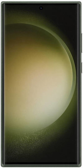 Samsung Umschlag Rückseite Leder Grün (Galaxy S23 Ultra)