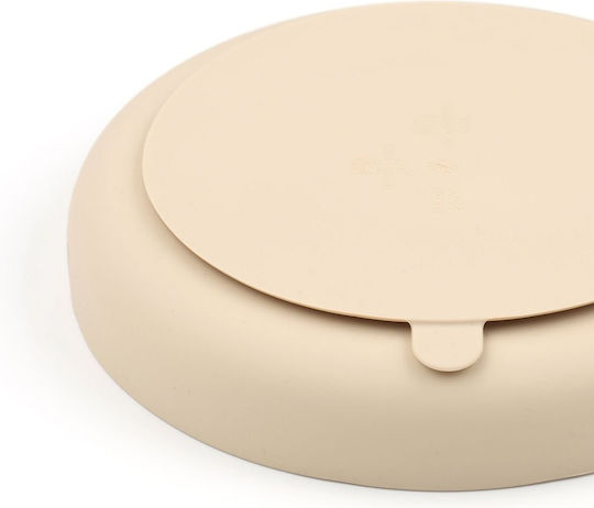 Baboo Baby Food Plate made of Silicone Beige