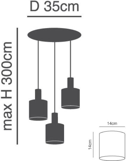 Home Lighting Magnum Flex Lustră Suspendată Multicolor 35x35x300cm. Home Lighting Magnum Flex Lustră Suspendată Multicolor 35x35x300cm.