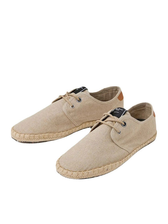 Tourist Classic Fabric Men's Espadrilles in Beige Color