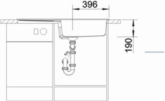 Blanco Metra XL 6 S 527307 Drop-In Spüle aus Verbundgranulat B100xT50cm Volcano Grey