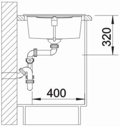 Blanco Metra XL 6 S 527307 Drop-In Spüle aus Verbundgranulat B100xT50cm Volcano Grey