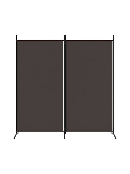 vidaXL Decorativ Paravan Tesatura cu 2 Panouri Cafea 175x180cm