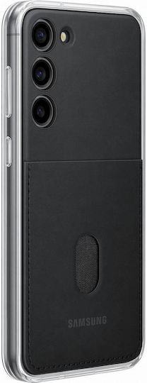 Samsung Back Cover Silicon cu Suport pentru Carduri Negru (Galaxy S23+)