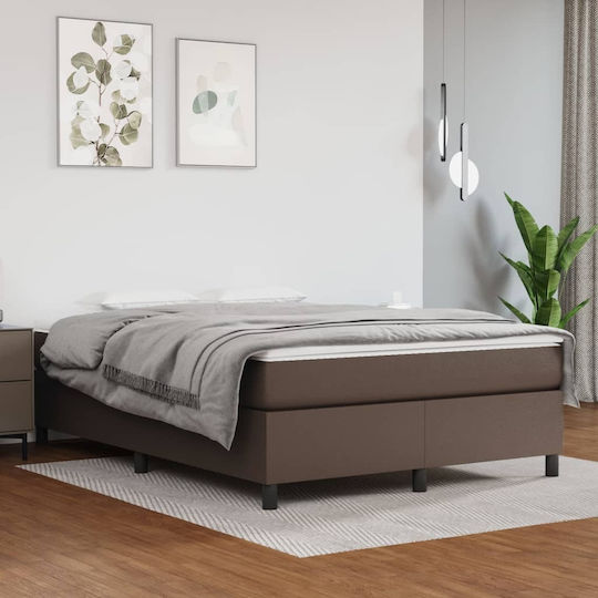 Bed Base Double made of Wood Brown 140x200x35cm