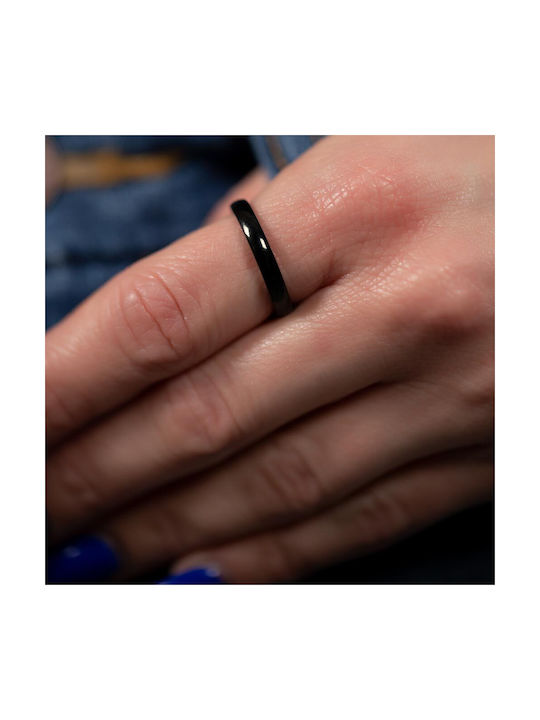 Ring Ring Ring 3mm thick made of Steel in Black color