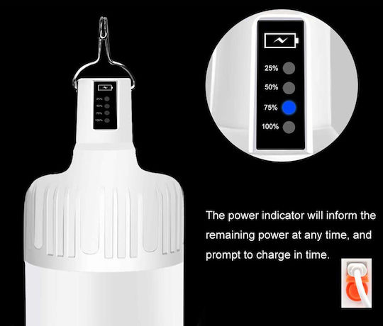Superfire SPFR- Lantern Led Rechargeable for Camping Waterproof with Flashlight 500lm 18W 9.9x9.9cm