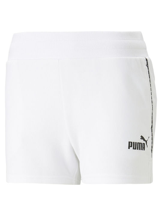 Puma Power Tape Αθλητικό Γυναικείο Σορτς Λευκό