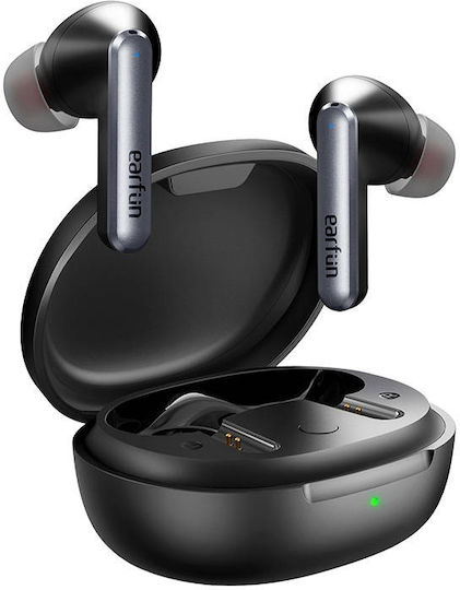 Earfun Air S In-ear Bluetooth Handsfree Ακουστικά με Αντοχή στον Ιδρώτα και Θήκη Φόρτισης Μαύρα