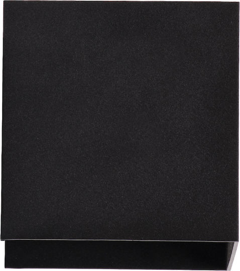 GloboStar Axis-S Επιτοίχια Εξωτερική Πλαφονιέρα LED IP65 10W με Θερμό Λευκό Φως Διπλής Δέσμης 10x10x10εκ.