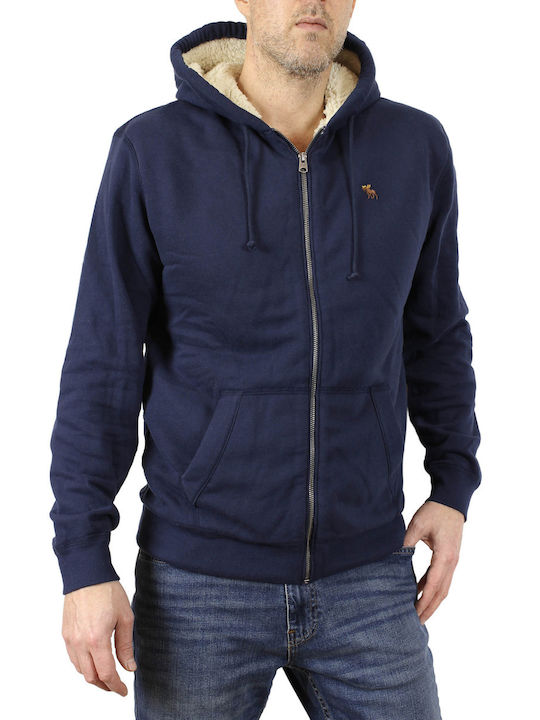 Cardigan With Hood Navy Blue