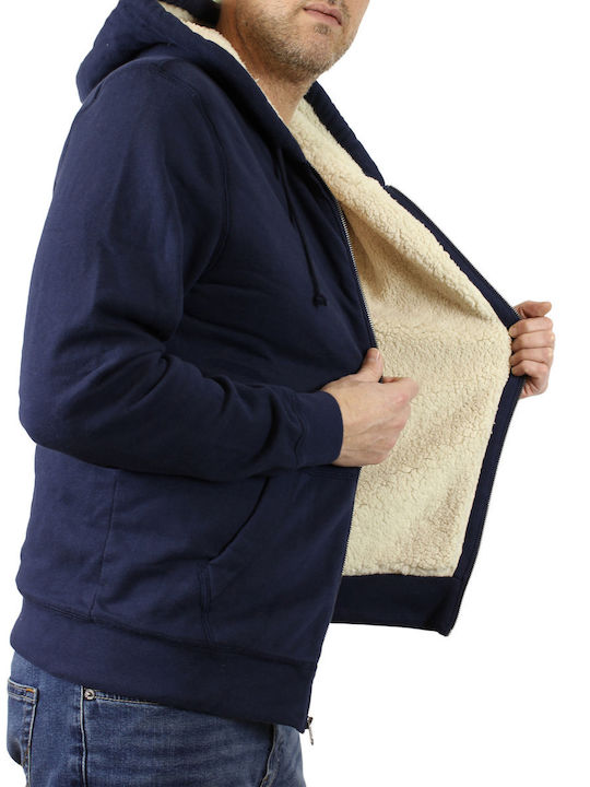 Cardigan With Hood Navy Blue