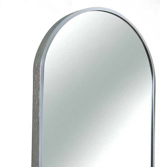 Zaros Wandspiegel Bogen Ganzkörper mit Silver Metallisch Rahmen 152x51cm 1Stück