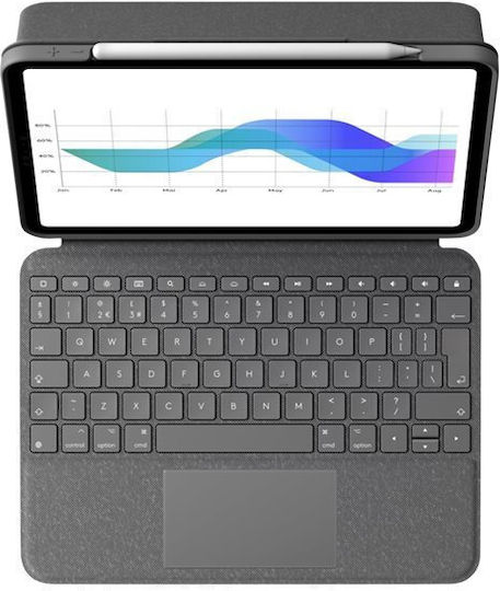 Logitech Folio Touch Keyboard Case Flip Cover Αγγλικά UK Γκρι (iPad Pro 2018 11")