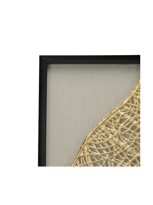 Artekko Διακοσμητικό Τοίχου Zleact Μαύρο από Ξύλο 60x3x90cm