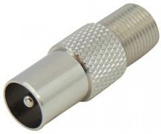 Convertor Coaxial Masculin În Conector F Feminin Argintiu 1 Bucată HLB3231
