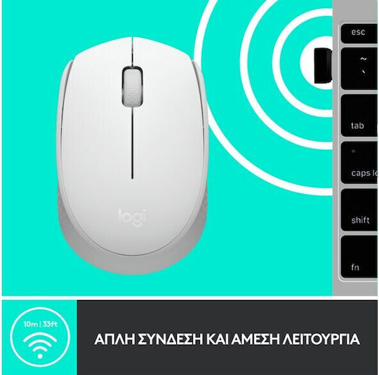 Logitech M171 Ασύρματο Ποντίκι Off White