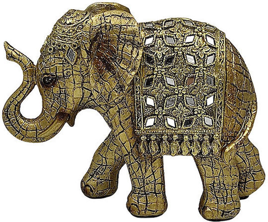 Karvounis Decorative Elephant Polyresin in Gold 23x8x19cm 1pcs