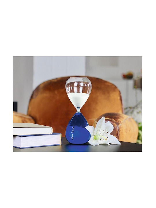 Moses Office Hourglass Decoration from Glass in Blue color