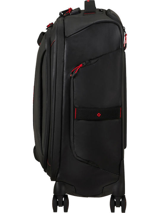 Samsonite Ecodiver Cabin Fabric Black Suitcase with 4 Wheels Height 55cm