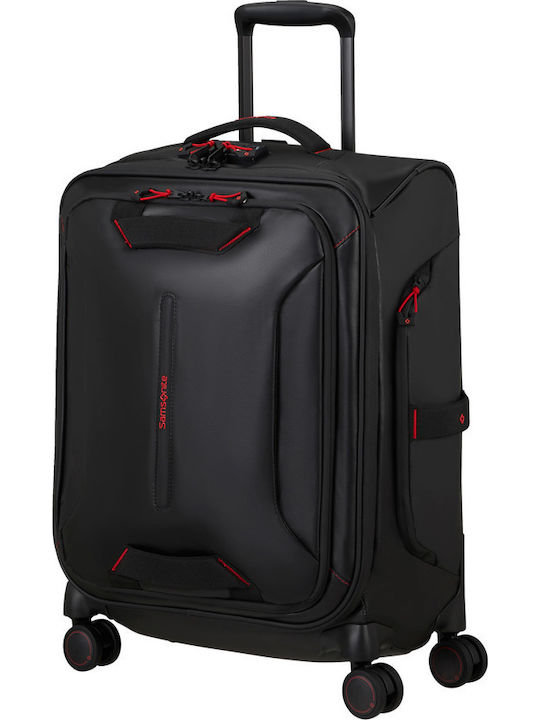 Samsonite Ecodiver Cabin Fabric Black Suitcase with 4 Wheels Height 55cm