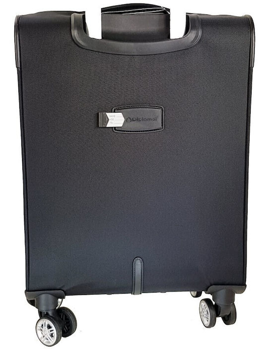 Diplomat Medium The Atlanta Collection Medium Fabric Black Suitcase With 4 Wheels Height 68cm